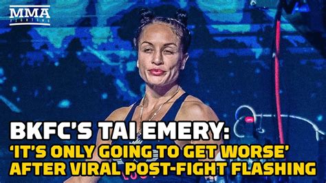 tai emery celebration uncensored|BKFC video: Tai Emery flashes audience after scoring knockout win